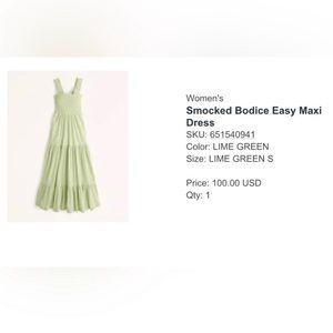 Abercrombie smocked maxi dress